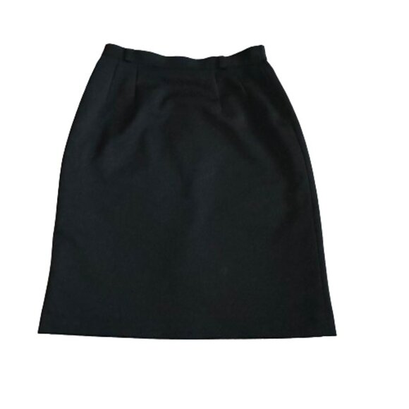 Unknown Brand Women's XS/Sm Black Midi Straight Fully Lined Back Kick Slit Skirt - Picture 3 of 12